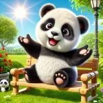 笑顔で笑っているパンダ